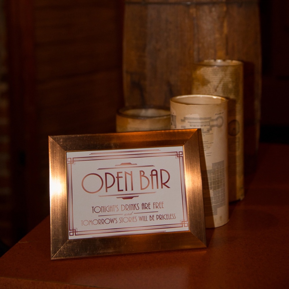 Gatsby Inspired Rose Gold Signage Set